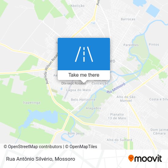 Rua Antônio Silvério map