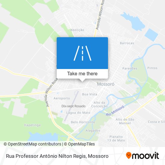 Rua Professor Antônio Nilton Regis map