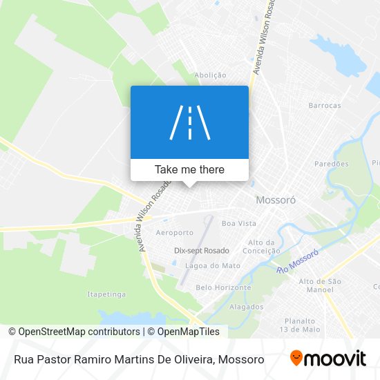 Rua Pastor Ramiro Martins De Oliveira map