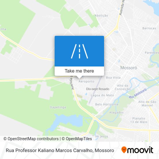 Rua Professor Kaliano Marcos Carvalho map