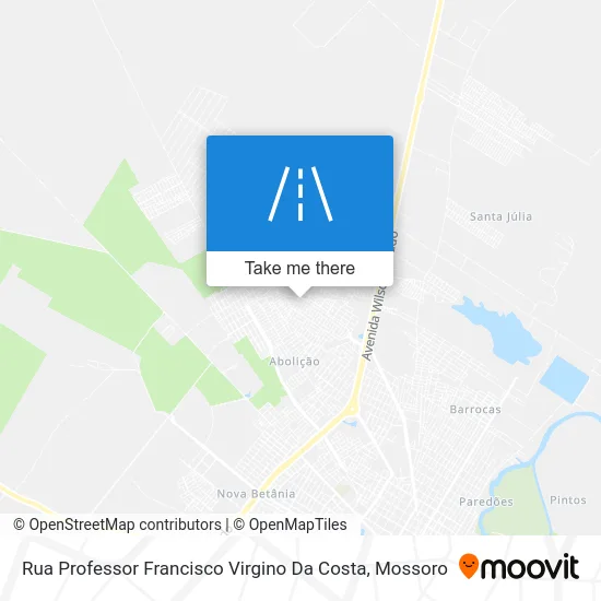 Rua Professor Francisco Virgino Da Costa map