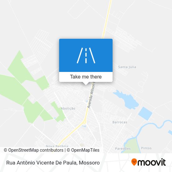 Rua Antônio Vicente De Paula map