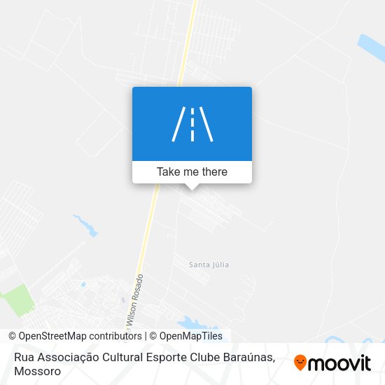 Rua Associação Cultural Esporte Clube Baraúnas map