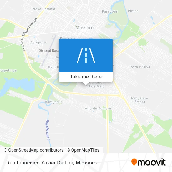 Rua Francisco Xavier De Lira map