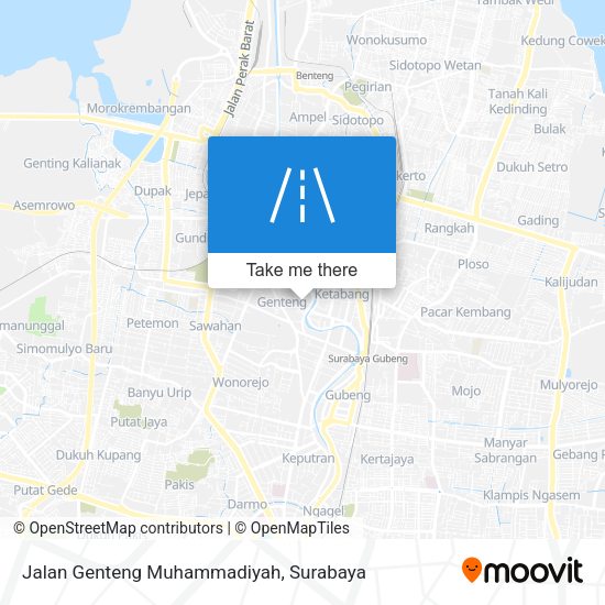 Jalan Genteng Muhammadiyah map