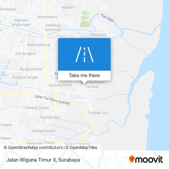 Jalan Wiguna Timur X map