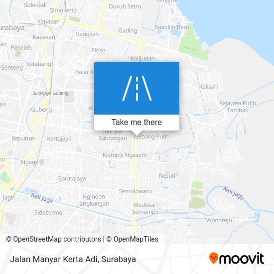 Jalan Manyar Kerta Adi map