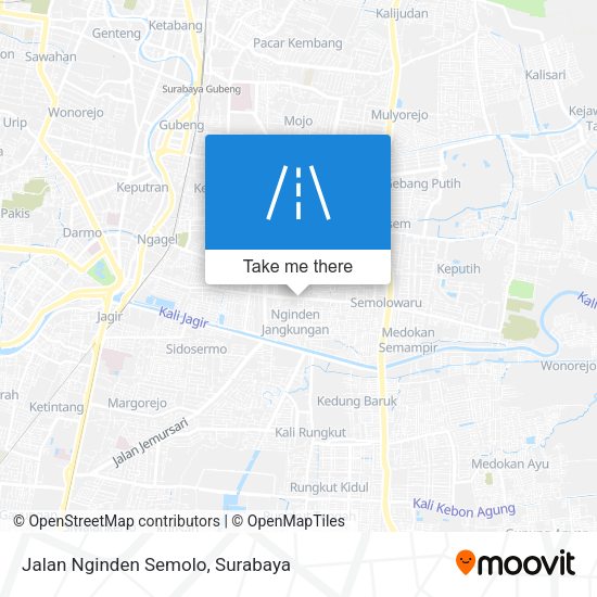 Jalan Nginden Semolo map