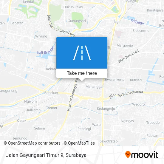 Jalan Gayungsari Timur 9 map
