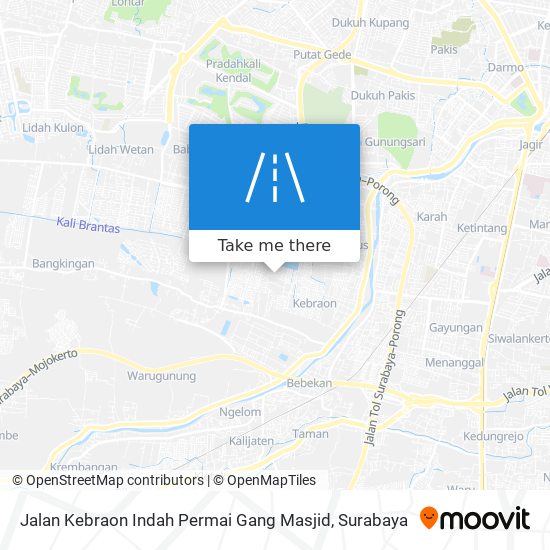 Jalan Kebraon Indah Permai Gang Masjid map
