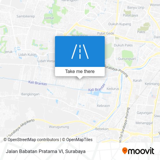 Jalan Babatan Pratama VI map
