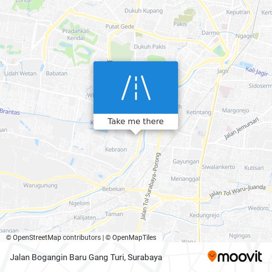 Jalan Bogangin Baru Gang Turi map