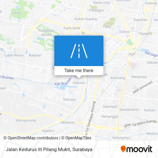 Jalan Kedurus III Pilang Mukti map