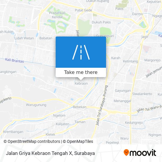 Jalan Griya Kebraon Tengah X map