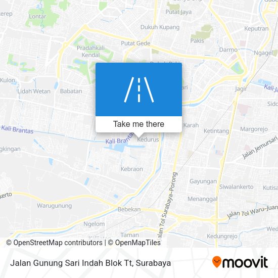 Jalan Gunung Sari Indah Blok Tt map