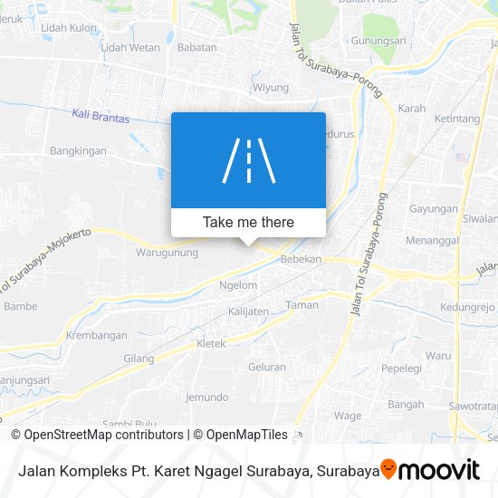 Jalan Kompleks Pt. Karet Ngagel Surabaya map