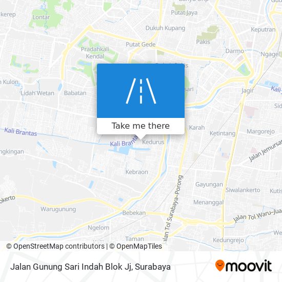 Jalan Gunung Sari Indah Blok Jj map