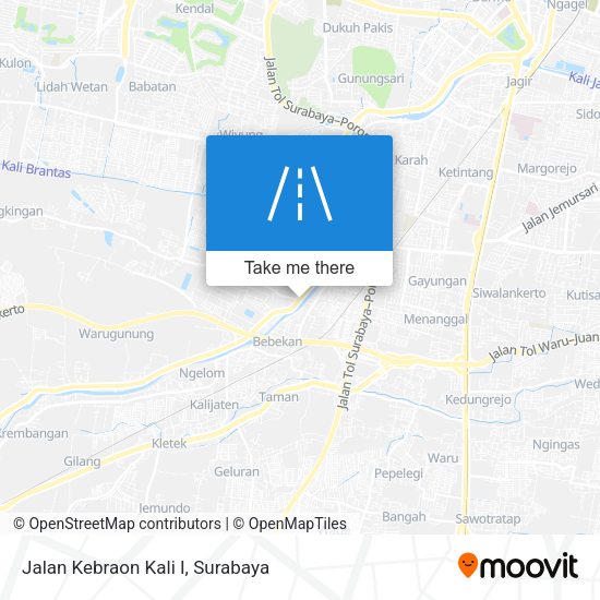 Jalan Kebraon Kali I map