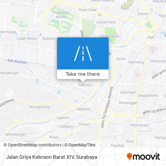 Jalan Griya Kebraon Barat XIV map