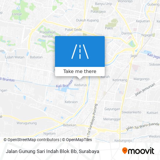 Jalan Gunung Sari Indah Blok Bb map