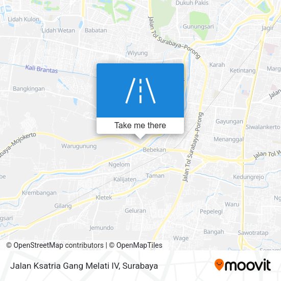 Jalan Ksatria Gang Melati IV map