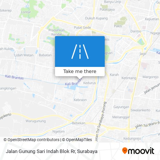 Jalan Gunung Sari Indah Blok Rr map