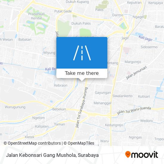 Jalan Kebonsari Gang Mushola map