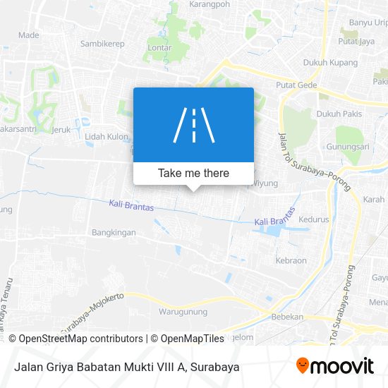 Jalan Griya Babatan Mukti VIII A map