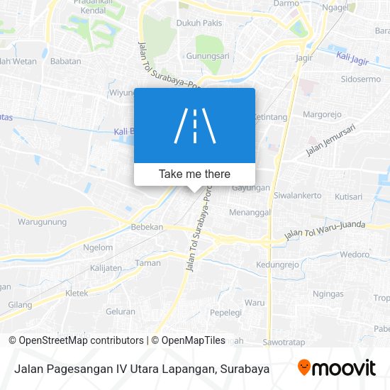 Jalan Pagesangan IV Utara Lapangan map