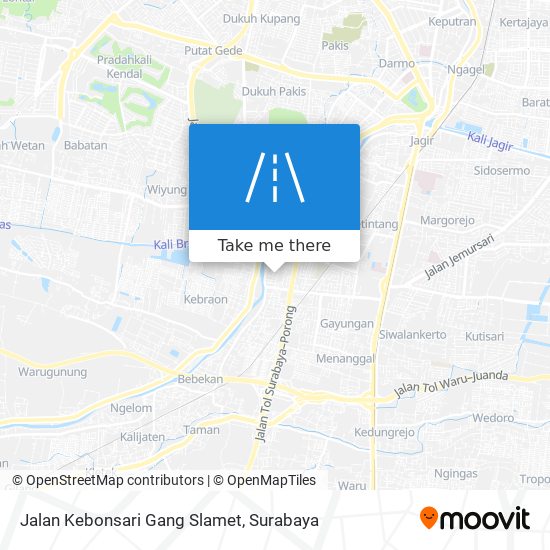 Jalan Kebonsari Gang Slamet map