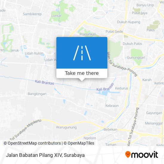 Jalan Babatan Pilang XIV map