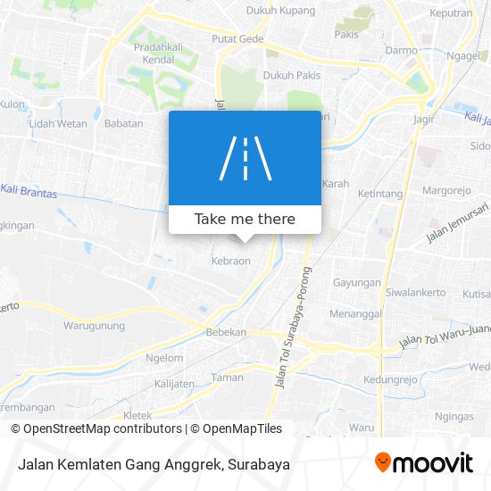 Jalan Kemlaten Gang Anggrek map