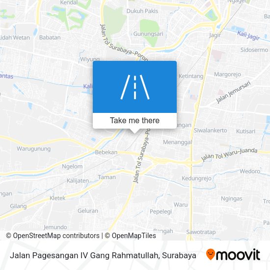 Jalan Pagesangan IV Gang Rahmatullah map