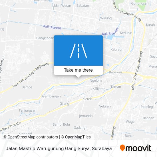 Jalan Mastrip Warugunung Gang Surya map