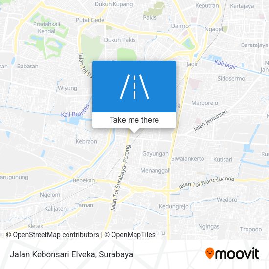 Jalan Kebonsari Elveka map