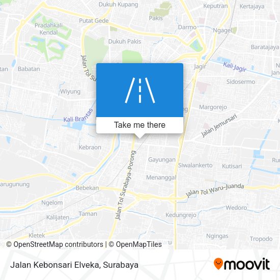 Jalan Kebonsari Elveka map