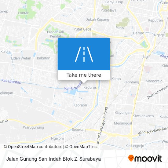 Jalan Gunung Sari Indah Blok Z map