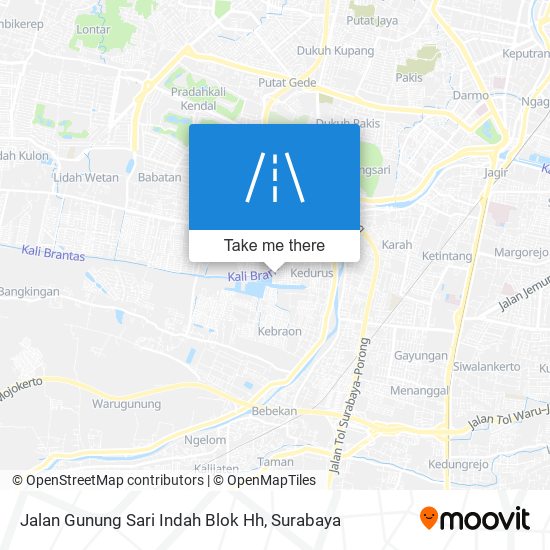 Jalan Gunung Sari Indah Blok Hh map