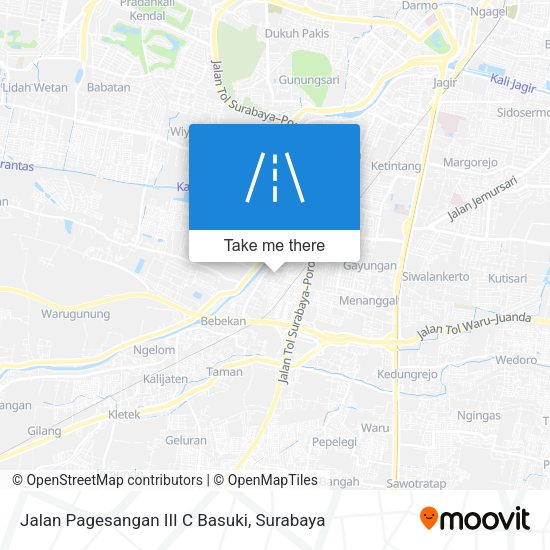 Jalan Pagesangan III C Basuki map
