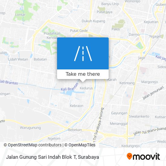 Jalan Gunung Sari Indah Blok T map
