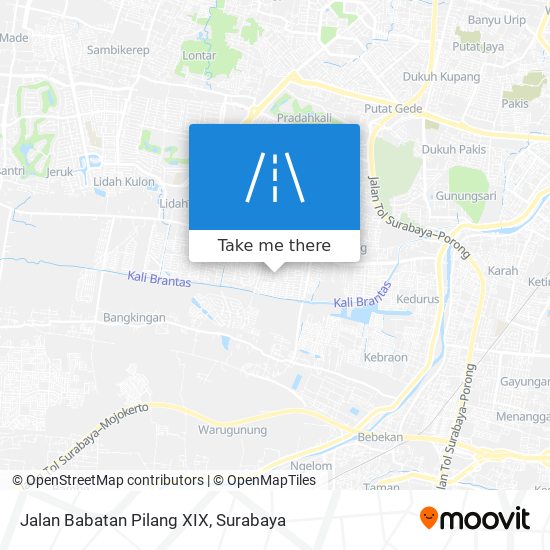 Jalan Babatan Pilang XIX map