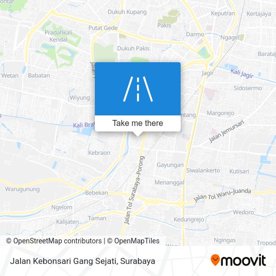 Jalan Kebonsari Gang Sejati map