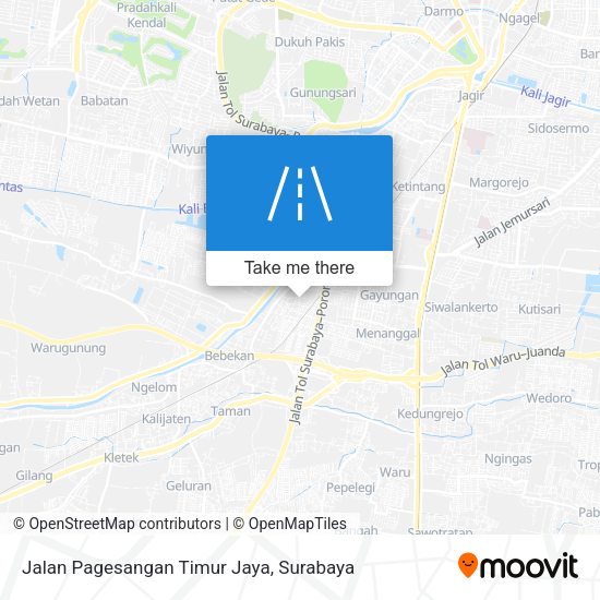 Jalan Pagesangan Timur Jaya map