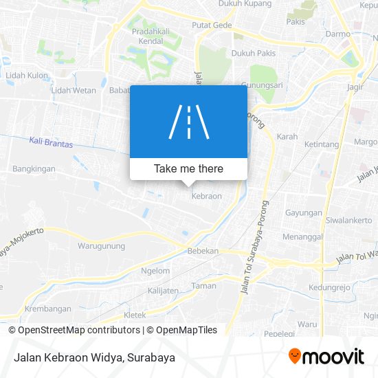 Jalan Kebraon Widya map