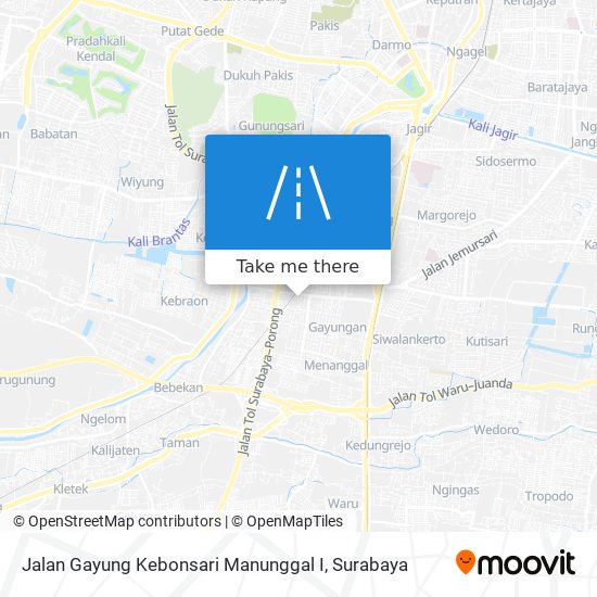 Jalan Gayung Kebonsari Manunggal I map