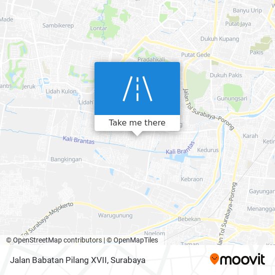 Jalan Babatan Pilang XVII map