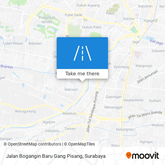 Jalan Bogangin Baru Gang Pisang map