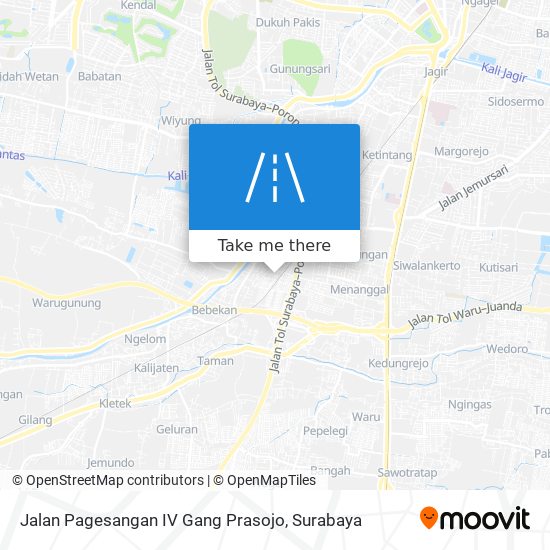 Jalan Pagesangan IV Gang Prasojo map