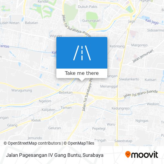 Jalan Pagesangan IV Gang Buntu map