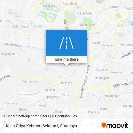 Jalan Griya Kebraon Selatan I map